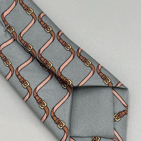 Hermes Paris Vintage 100% Silk Twisted Belt Luxury Designer Men's Tie - Picture 14 of 14